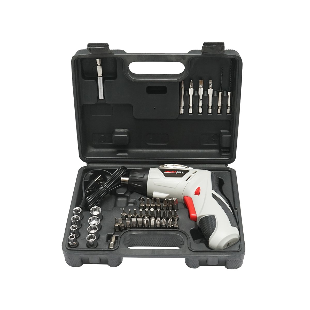 Masina de gaurit si insurubat electrica cu acumulator 4.2V 1300 mAh cu 45 accesorii Joustmax